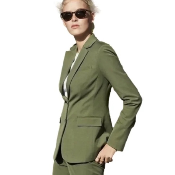 Banana Republic Long and Lean Blazer Size 2 Green - Picture 1 of 7
